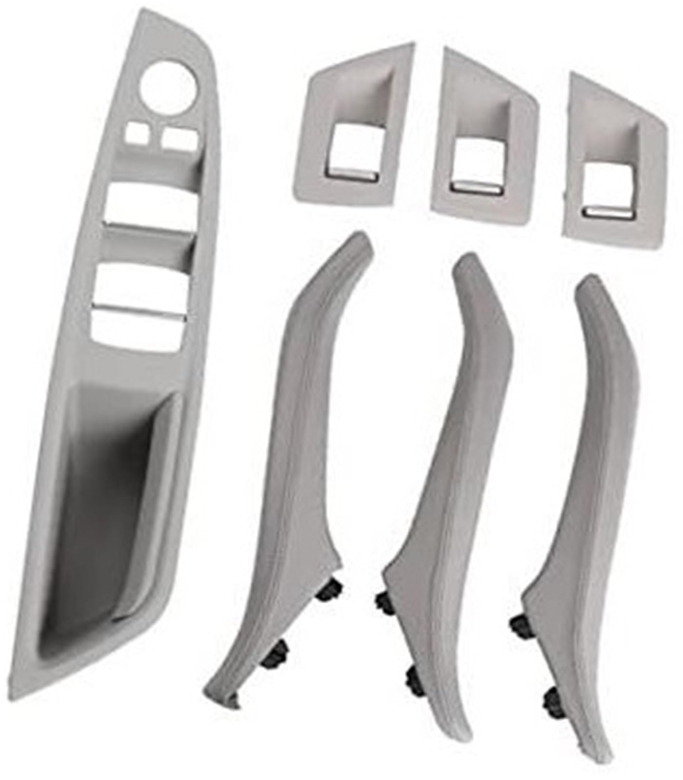 Autotürgriffverkleidung, MKVAXR RHD LHD Auto links rechts Innentür-Ledergriff-Montagesätze, for, 5er F10 F11 2010–2017(Gray) von MKVAXR