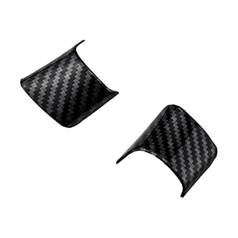 Lenkradbezüge, MKVAXR Auto Auto Styling Lenkrad Trim Abdeckung Aufkleber Dekoration, for Ford, Grand C-MAX 2011 2012 2013 2014 Zubehör(Black Carbon Fiber 2Pcs) von MKVAXR