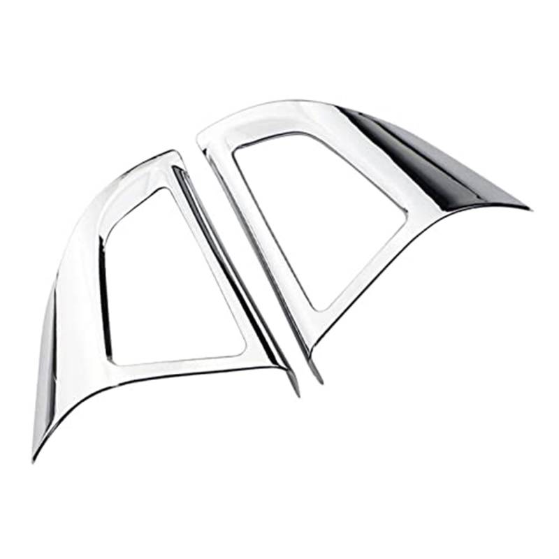 Lenkradbezüge, MKVAXR Auto Chrom Lenkrad Schutzhülle Trim Aufkleber, for Chevrolet, for Cruze, Limousine Schrägheck 2009-2015 Trax Zubehör(Black 2 Hole Glossy Silver) von MKVAXR