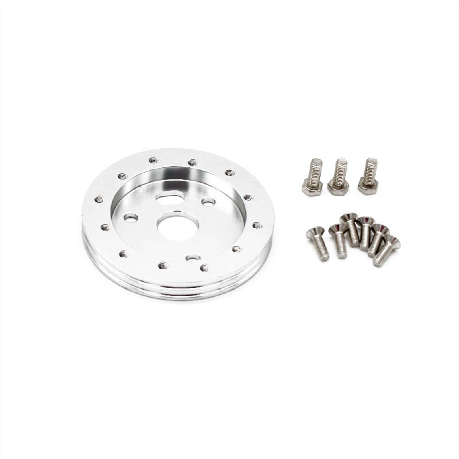 MKVAXR 0, 5 Zoll 6 Loch Auto Lenkrad Hub Adapter Boss Kit Zuschuss APC 3 Loch Auto-Lenkradnaben(Silver) von MKVAXR