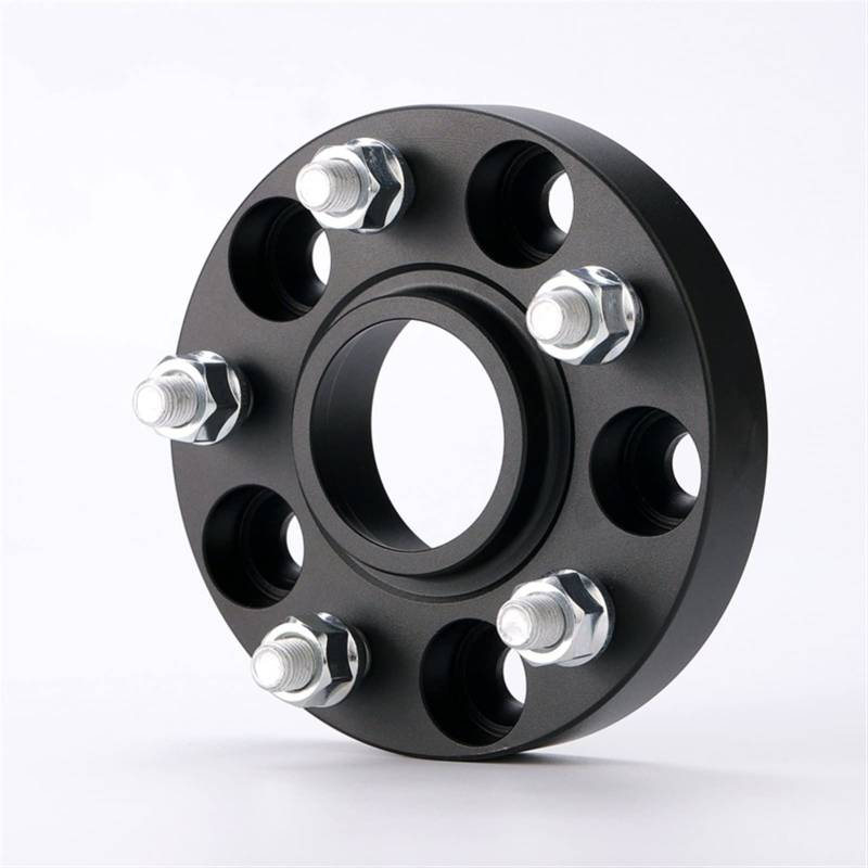 MKVAXR 1 Stück Embers Black Aluminium Alloy Wheel Spacer 5x112 CB 66,6 mm Raddichtungsflansch, for Mercedes-Benz, for, for, Nabenzentrische Spurverbreiterungen(25mm Black Spacer) von MKVAXR