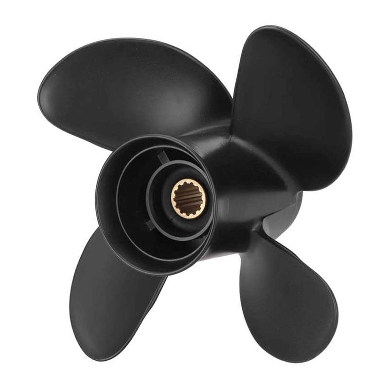 MKVAXR 10,6 x 12 RH Außenbordpropeller 4 Blätter 13 Keilzahn Aluminiumlegierung 25-70 PS Motor Bootsmotoren Propeller Außenbordmotorpropeller von MKVAXR