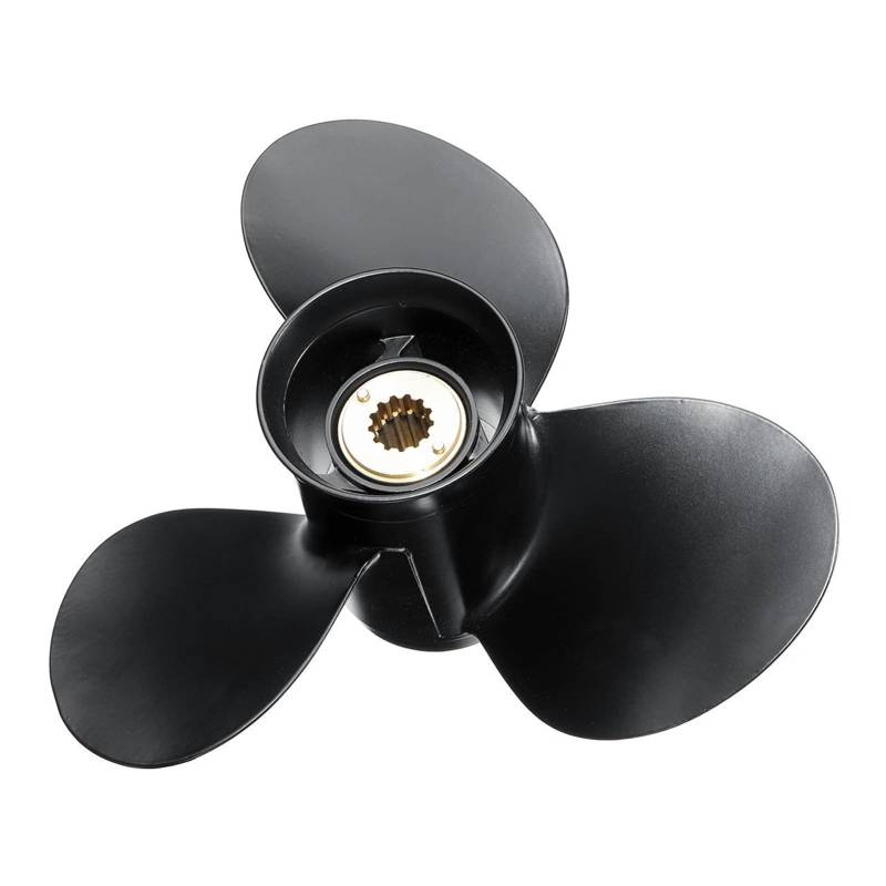 MKVAXR 10 1/2 x 13 Aluminium-Außenbord-Propellermotor 25–70 PS 48-816704A40 Marine-Propeller, 13 Zähne, Spline, 3 Blätter Blade Marine Propeller von MKVAXR