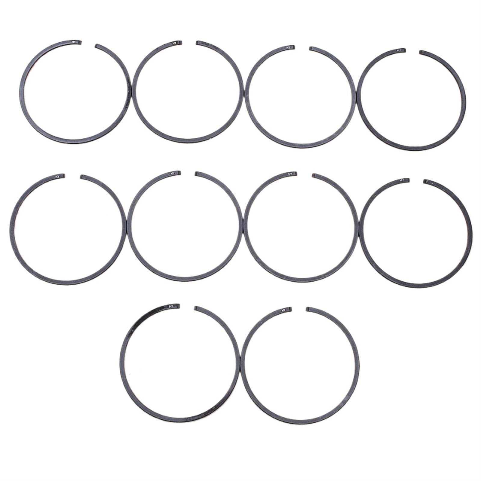 MKVAXR 10-teiliges Kettensägen-Kolbenring-Set, 50 mm x 1,2 mm, for Husqvarna 365 365XP 371 372 372XP 362 Kettensägen-Ersatz 11280343000 Kolbenring Für Kettensägenmotor von MKVAXR