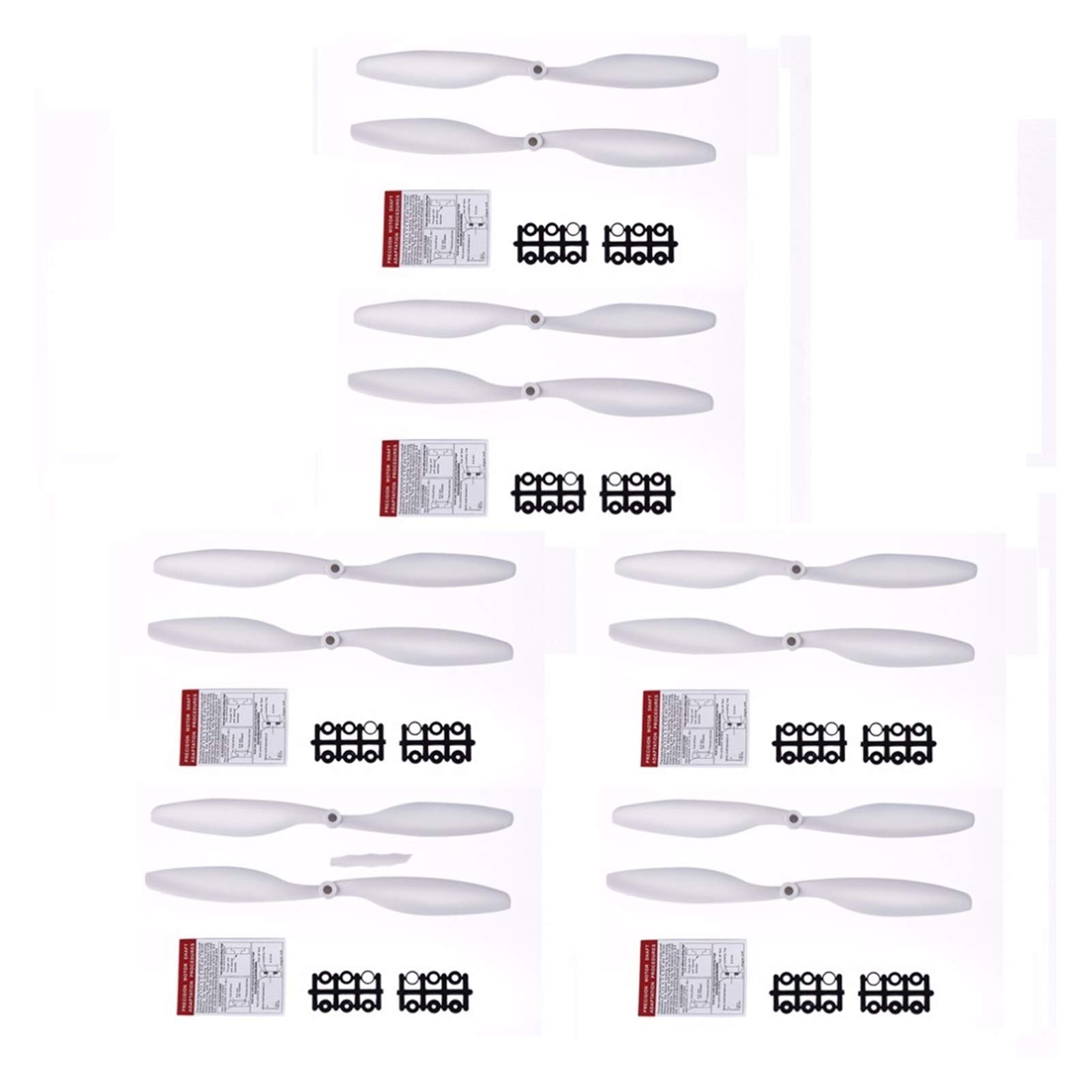 MKVAXR 12 Stück 10x4,5 1045 1045R Propeller-Ersatzstützen, for DJI, F450 F550 Multi-Copter RC Kamera Drohne Ersatzteile CW CCW Flügel Kits Ersatzklingenteile(White) von MKVAXR