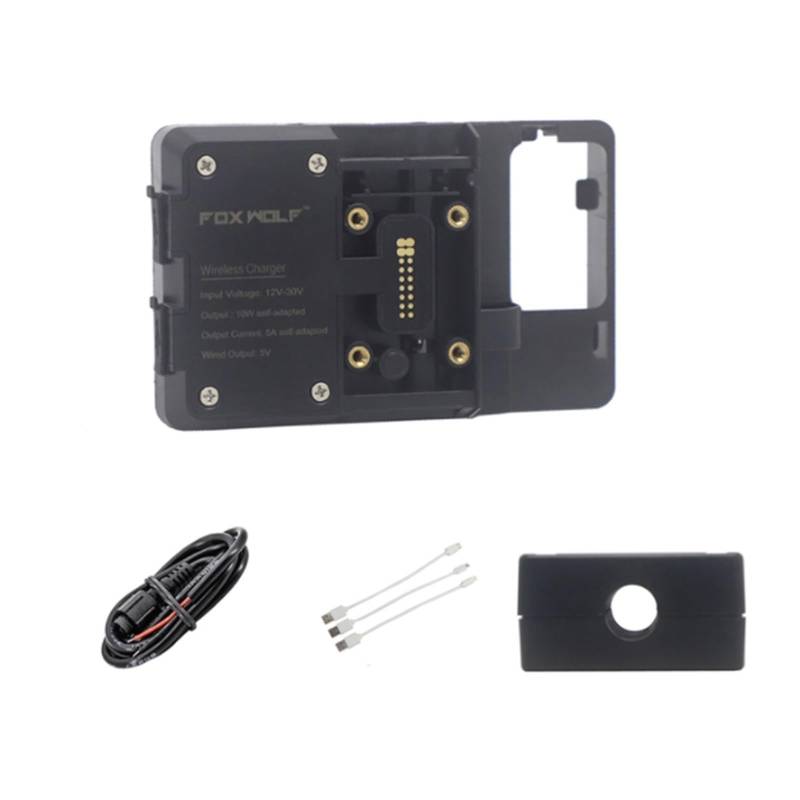 MKVAXR 12mm / 22mm Motorrad Handy GPS Halterung Drahtlose Ladestation Navigation Halterung Bord, for FORZA750, for Forza 750 2021 Stoßfester Telefonhalter(Wireless 12mm Clip) von MKVAXR