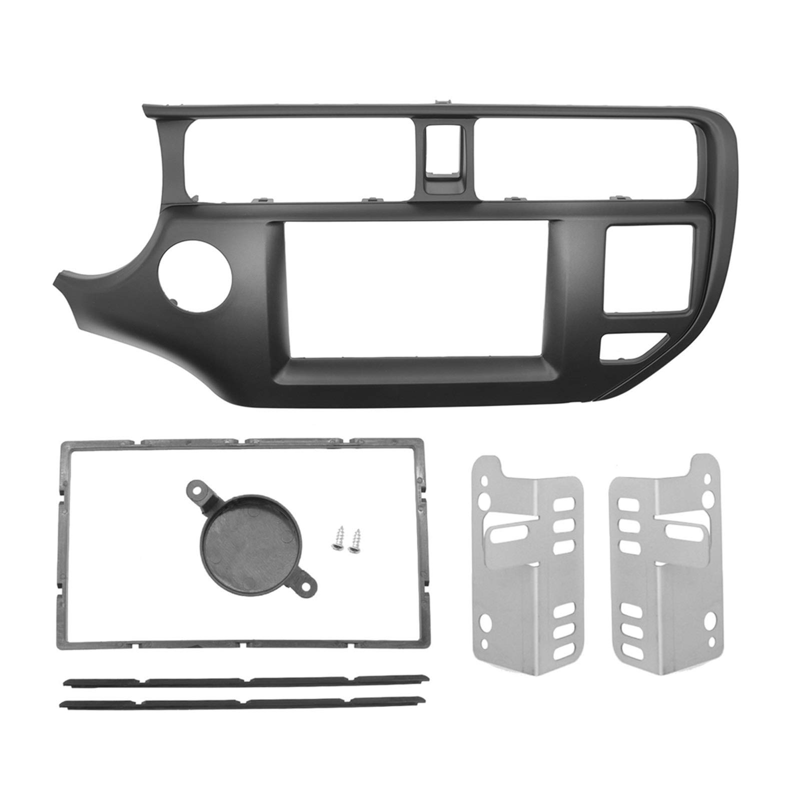 MKVAXR 2-Din-Umrüstrahmen for die Frontblende, for Kia, Rio (UB) K3 Pride 2011+ LHD mit SRS-Armaturenbrett-Montagesatz-Adapterverkleidung Stereo-Blendenabdeckung(173x98mm) von MKVAXR