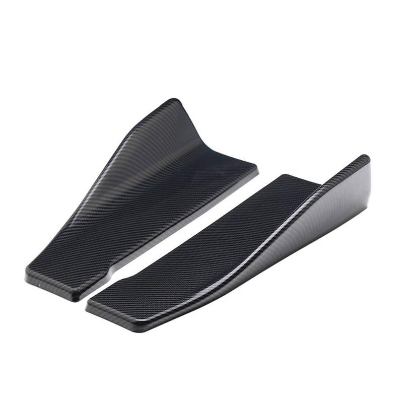 MKVAXR 2 STÜCKE Universal Auto Stoßstange Spoiler Hinten Lippe Winkel Splitter Winglet Flügel Auto Anti-crash Modifizierte Auto Karosserie Seitenschweller Oc11 Stoßstangenlippenabweiser(35cm carbon pa von MKVAXR