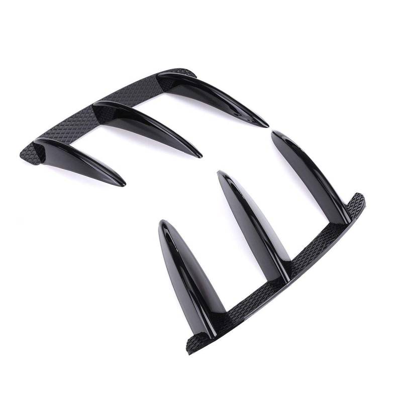 MKVAXR 2 STÜCKE W176 Splitter Heckstoßstange Canards Spoiler, for Mercedes-Benz, W176 A200 A250 A260 A45 AMG Paket ABS Schwarz Stoßstangenlippenabweiser von MKVAXR