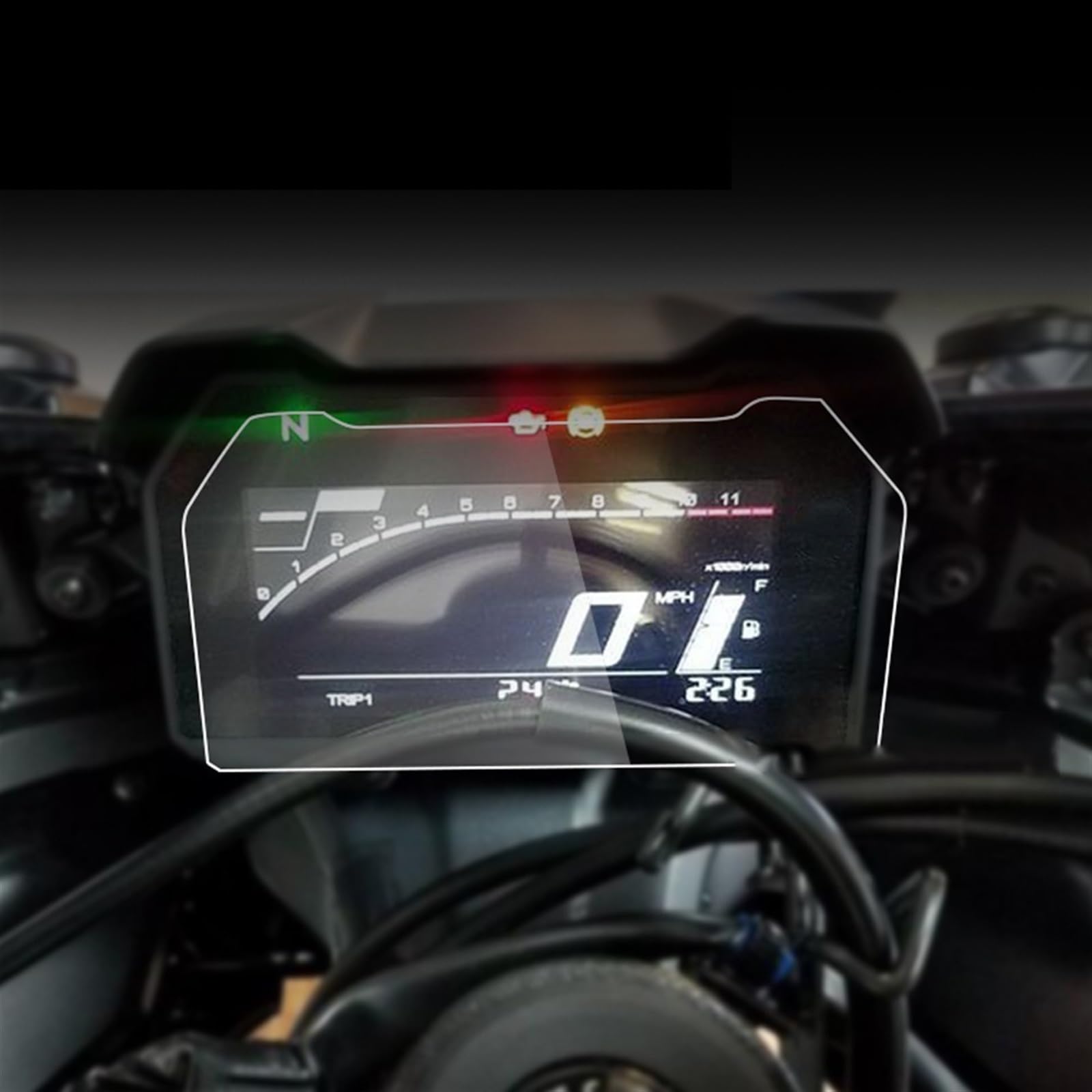 MKVAXR 2021 2022 YZF R7 Motorradzubehör TFT LCD Scratch Cluster Screen Armaturenbrett Schutz Instrumentenfolie, for Yamaha R 7 Motorrad-Armaturenbrettschutz(2 Set) von MKVAXR