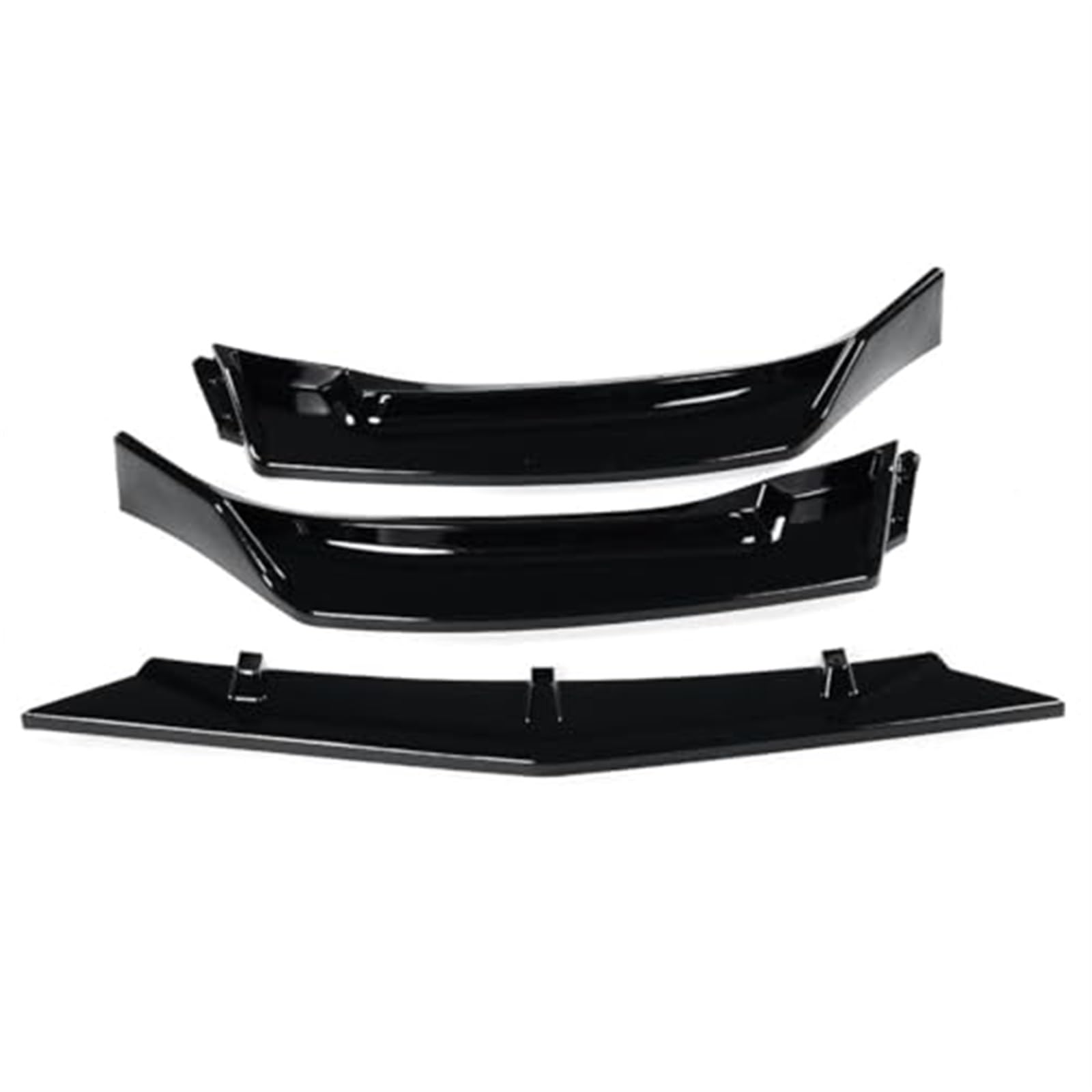 MKVAXR 3 Stück Auto Frontstoßstange Splitter Lippendiffusor Body Kit Spoiler Diffusor, for Mazda, 3 Axela 2014 2015 2016 2017 2018 Frontspoiler Frontspoiler-Kit(Black Glossy Black) von MKVAXR