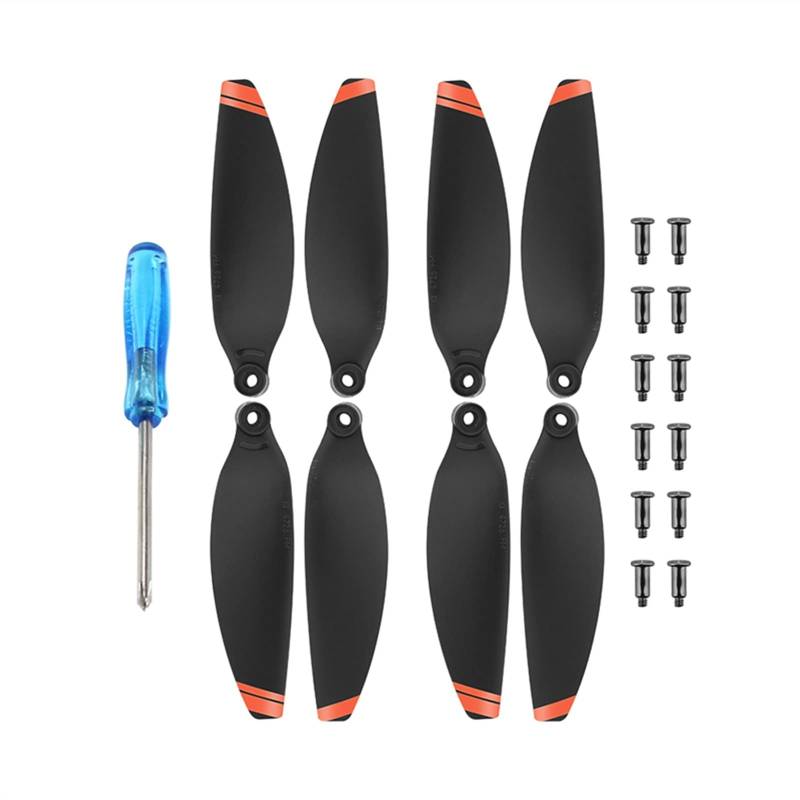 MKVAXR 4/8 Stück 4726 PropellerDrone Leichtgewicht-Requisitenblätter Ersatzflügellüfter Ersatzteile Zubehör, for DJI, for Mavic, for Mini, 2 Ersatzklingenteile(2 Pairs orange) von MKVAXR