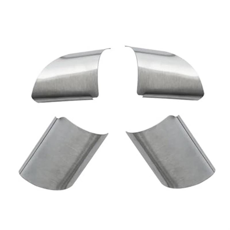 MKVAXR 4-teiliger Edelstahl-Autolenkrad-Dekorationsaufkleber, for Ford, for Focus, 2 MK2 2005-2011 Zubehör Lenkrad-Dekorationsaufkleber(Silver) von MKVAXR