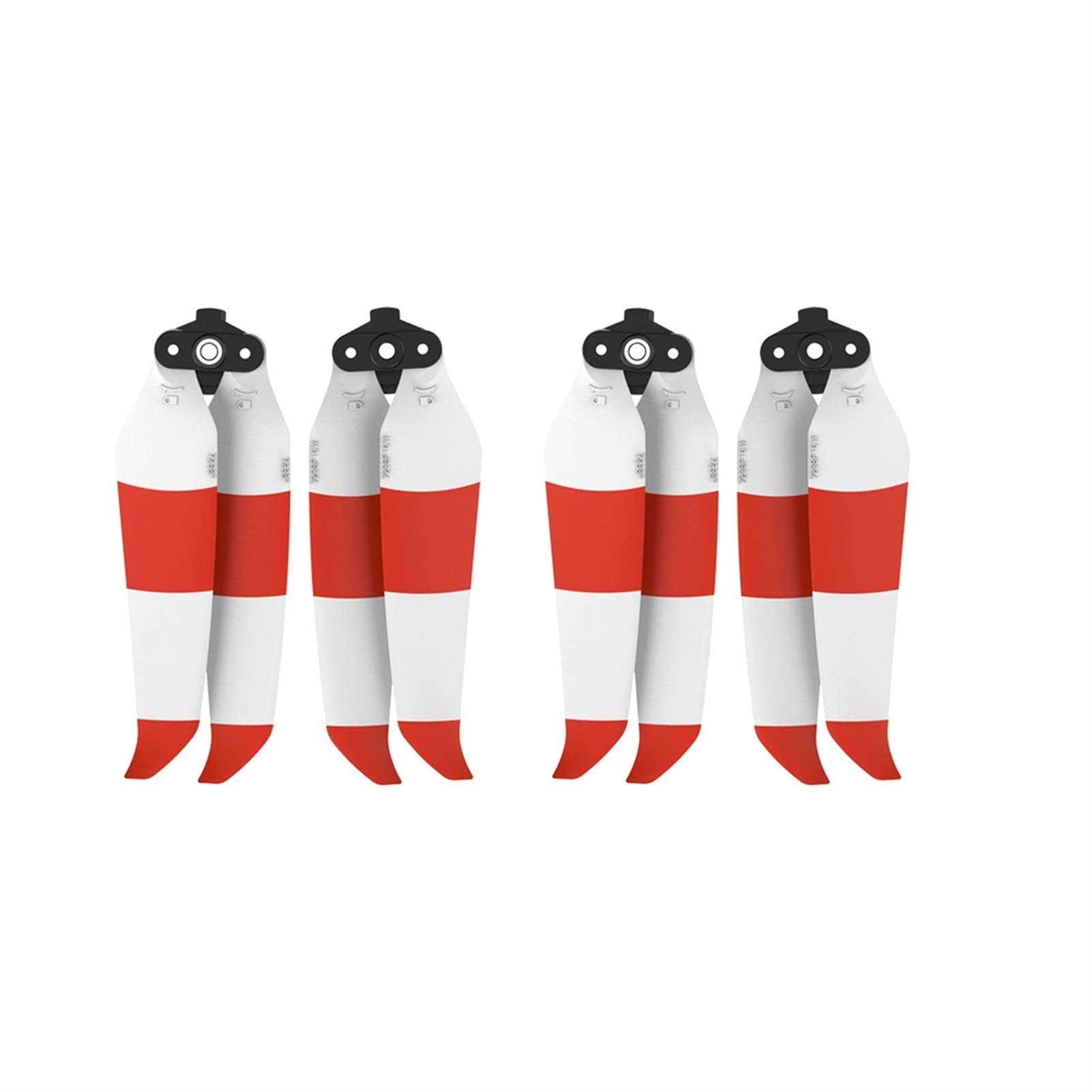 MKVAXR 4-teiliger Propeller, for DJI, for Mavic Air 2 Drone, Schnellverschluss-Klappblätter 7238F, Ersatz, Bunte Requisiten-Kits, Zubehör Ersatzklingenteile(White Red) von MKVAXR