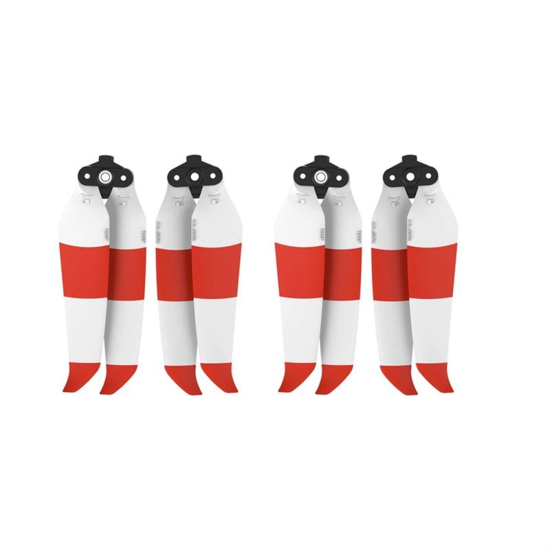 MKVAXR 4-teiliger Propeller, for DJI, for Mavic Air 2 Drone, Schnellverschluss-Klappblätter 7238F, Ersatz, Bunte Requisiten-Kits, Zubehör Ersatzklingenteile(White Red) von MKVAXR