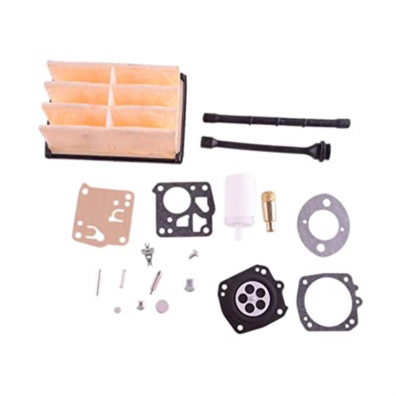 MKVAXR 501544102 Luftfilter Öl Kraftstoff Linie Vergaser Reparatur Kit 503447203, for Husqvarna, 261 262XP 262XPH 268 272 272XP 394XP Rasenmäherfilter von MKVAXR