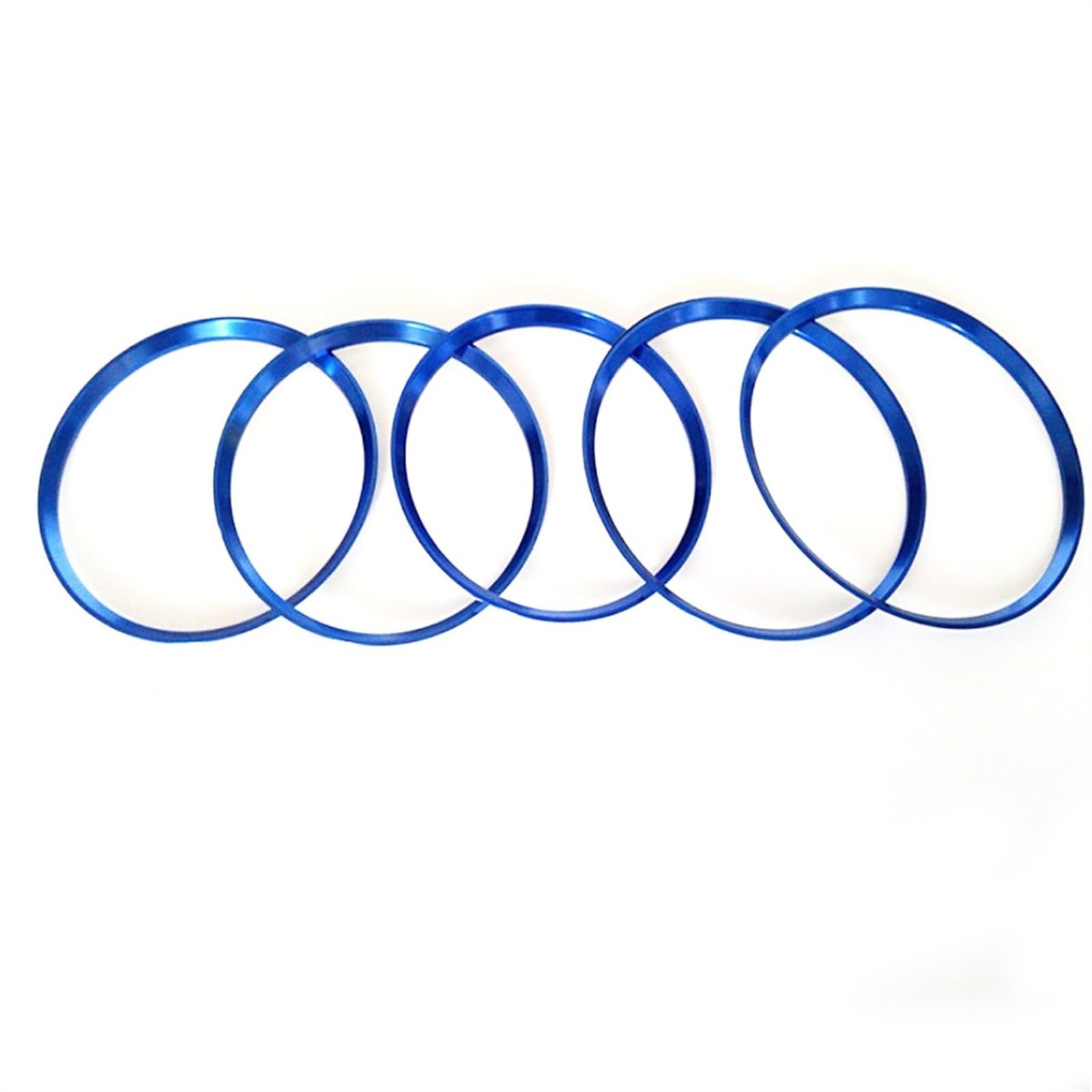 MKVAXR 5PCS Blaue Auto-Entlüftungsauslass-Ringabdeckungs-Ordnungsdekoration, for Mercedes-Benz AB CLA GLA-Klasse 180 200 220 Auto-Styling Auto-AC-Lüftungsringverkleidung von MKVAXR