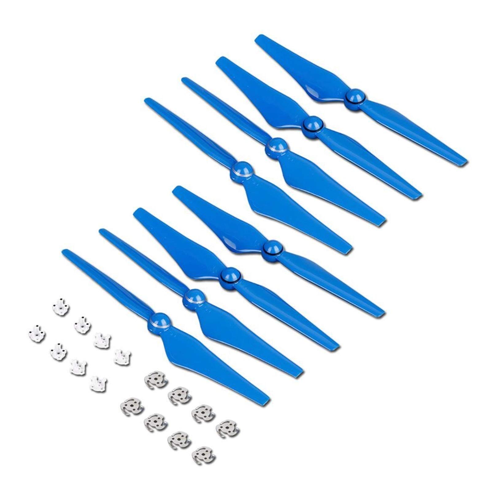 MKVAXR 8 Stück 9450S Schnellverschluss-Propeller-Drohnen-Ersatzteile Langlebige Propellerhalterung for Flügelblätter, for DJI, for Phantom, 4 PRO Advanced Ersatzklingenteile(Blue) von MKVAXR