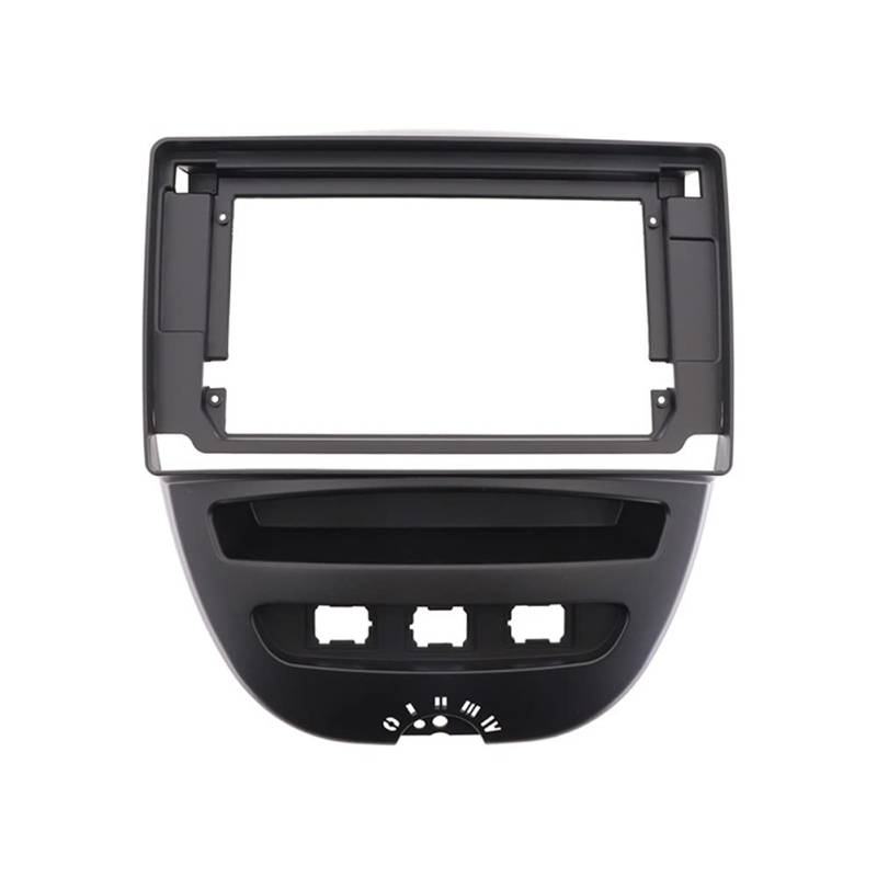 MKVAXR 9 Zoll 2 Din Autoradio Blende Blende Dash Kit DVD Radio Panel Stereo Abdeckung Aygo, for Citroen, C1, for Peugeot, 107 2005-2014 Autoradio-Armaturenbrettrahmen(9 Inch) von MKVAXR