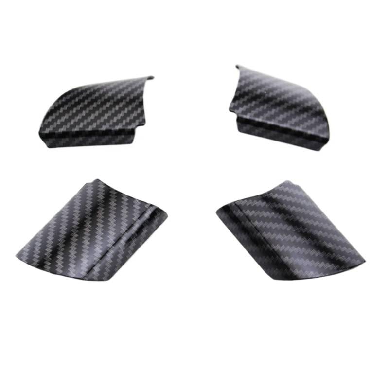 MKVAXR ABS-Innenraum-Auto-Lenkrad-Panel-Abdeckungs-Ordnungsaufkleber, for Ford, for Focus 2 MK2 2005–2011, Auto-Styling-Aufkleber-Zubehör Lenkradaufkleber(Carbon Fiber Black) von MKVAXR