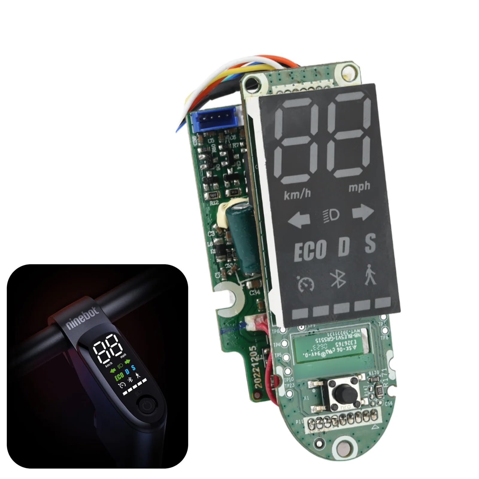 MKVAXR Armaturenbrett, for Ninebot, F2 Elektroroller F2 Pro KickScooter Bluetooth-Platine LED-Anzeige Bildschirm Instrumententeile Armaturenbrett eines Elektrorollers(F2 Pro) von MKVAXR