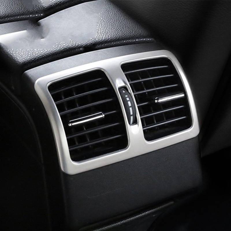 MKVAXR Aufkleber for Zierrahmen der hinteren Klimaanlagenöffnung, Luftauslass-Zierstreifen, for Mercedes-Benz, C-Klasse W204 2009-2014, Auto-Styling Auto-AC-Lüftungsringverkleidung von MKVAXR