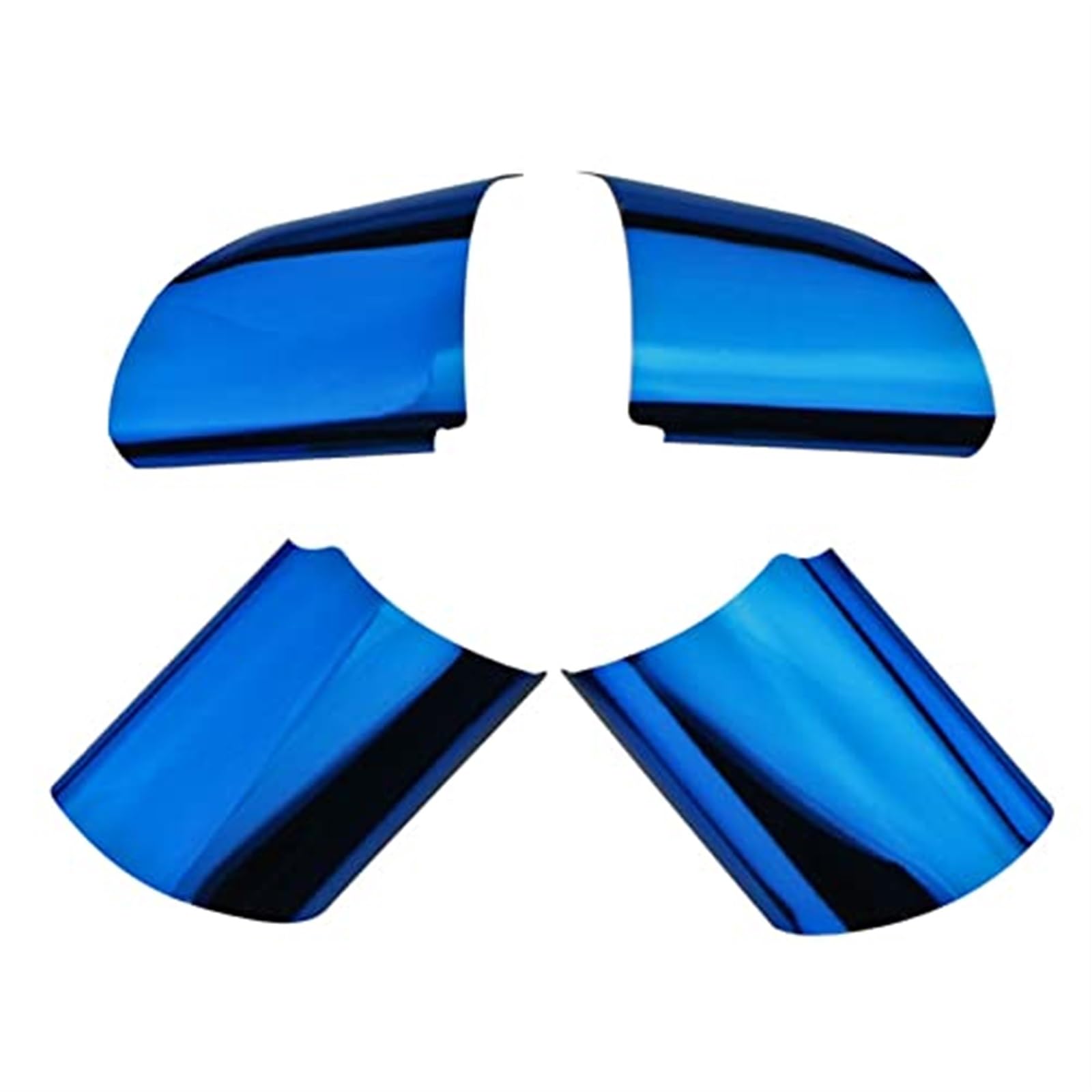 MKVAXR Auto-Car-Styling-Zubehör, for Ford, for Focus, 2 MK2 2005–2011, Edelstahl-Innenlenkradabdeckung, Paillettenbesatz Lenkrad-Dekorationsaufkleber(Black Blue) von MKVAXR