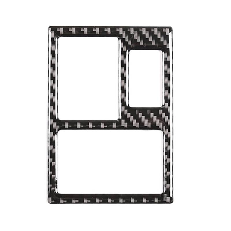 MKVAXR Auto Carbon Fiber Center Control Gangschaltung Handbremshebel Fensterheber Tür Schüssel Panel Abdeckung Rahmenverkleidung, for Toyota, for RAV4, 2006-2012 Fensterheber-Knopfrahmen(Rearview Adju von MKVAXR