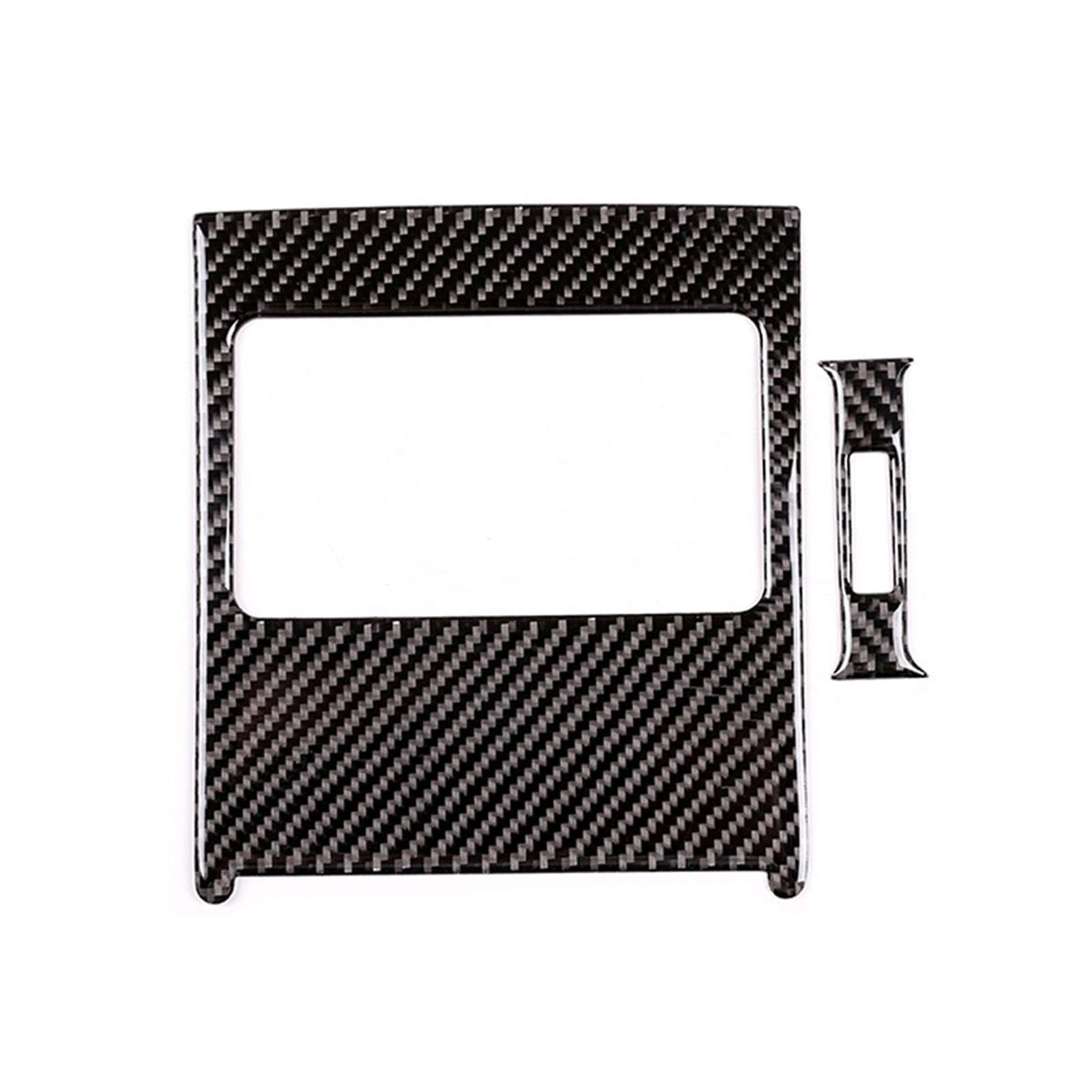 MKVAXR Auto Carbon Fiber Heckklappe Armaturenbrett Verkleidung Klimaanlage Lüftungsschlitz Abdeckung, for Mercedes-Benz, for C Klasse W204 2007 2008-2013 Auto-AC-Lüftungsringverkleidung(Rear Air Out von MKVAXR