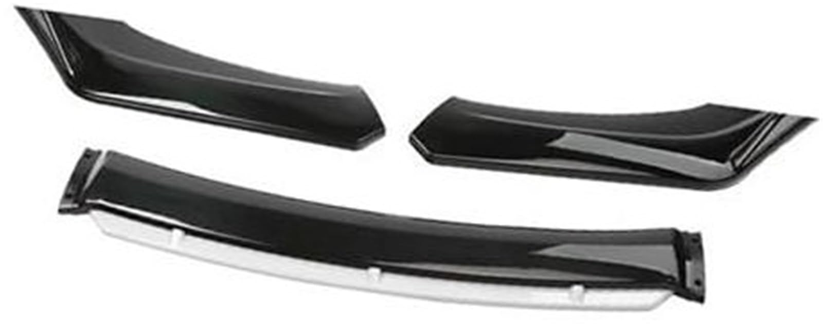 MKVAXR Auto-Frontspoiler, Frontstoßstangenabdeckung, Lippe, Frontspoilerflügel, 4 Stück, Auto-Frontstoßstange, Unterlippe, Body-Kit, Spoiler, Splitter, Diffusor Frontspoiler-Kit(BLACK Black with white von MKVAXR