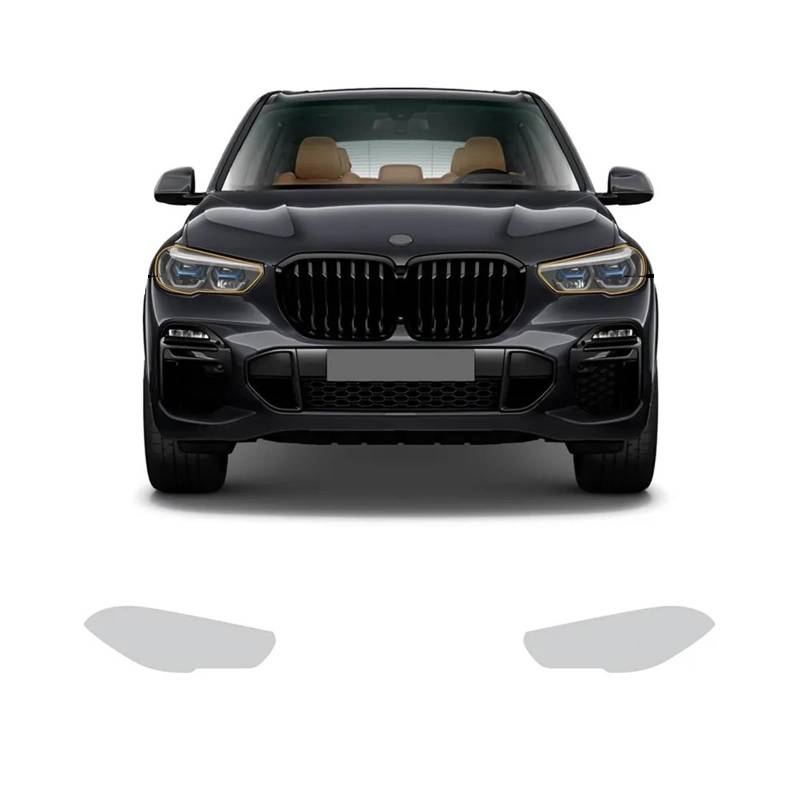 MKVAXR Auto-Karosserieaufkleber, TPU-Schutzfolie, selbstheilend, for X5 M Sport 2019–2023, unsichtbar, transparent, Rückspiegel, Scheinwerfer Scheinwerfer-Augenbrauenverkleidung(Headlight Film) von MKVAXR