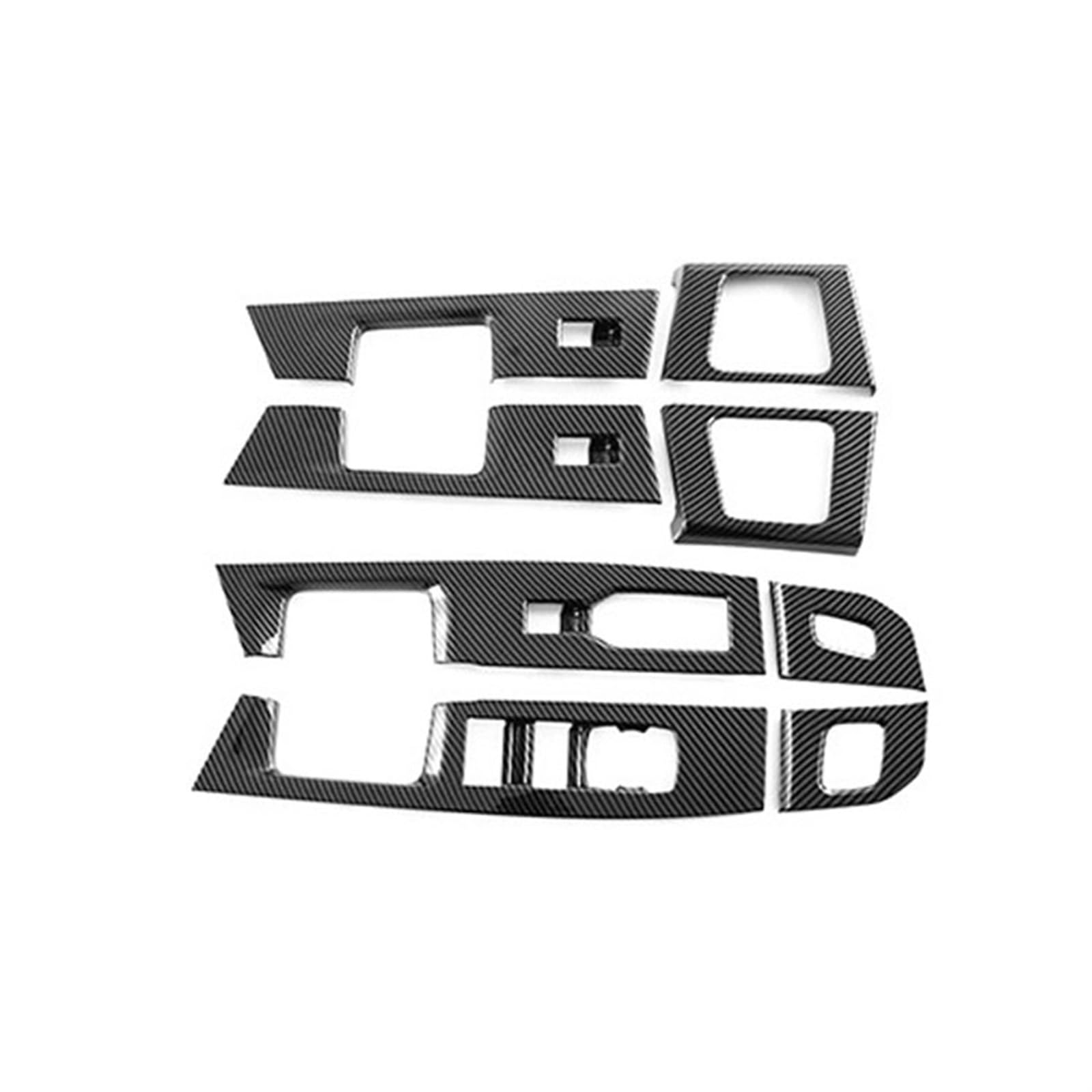 MKVAXR Auto Kohlefaser Fenster Glas Lift Knopf Trim Schalter Abdeckung Tür Armlehne Panel Aufkleber, for Ford, for F-150, 2022 2023 Fensterheber-Knopfrahmen von MKVAXR