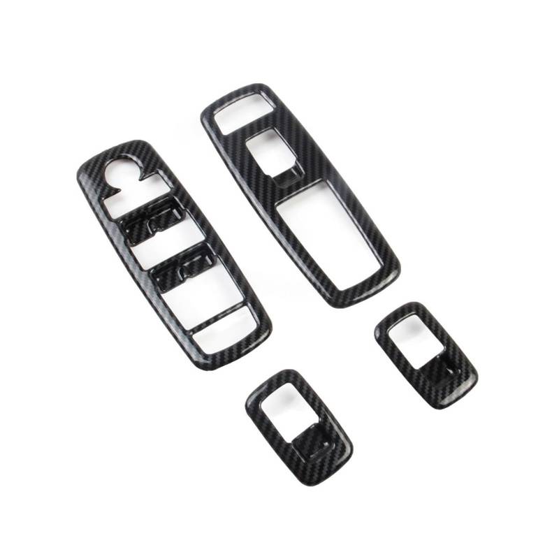 MKVAXR Auto Kohlefaser Fenster Glas Lift Knopf Verkleidung Schalter Abdeckung Tür Armlehne Panel, for Dodge, Durango 2011-2022 LHD Fensterheber-Knopfrahmen von MKVAXR