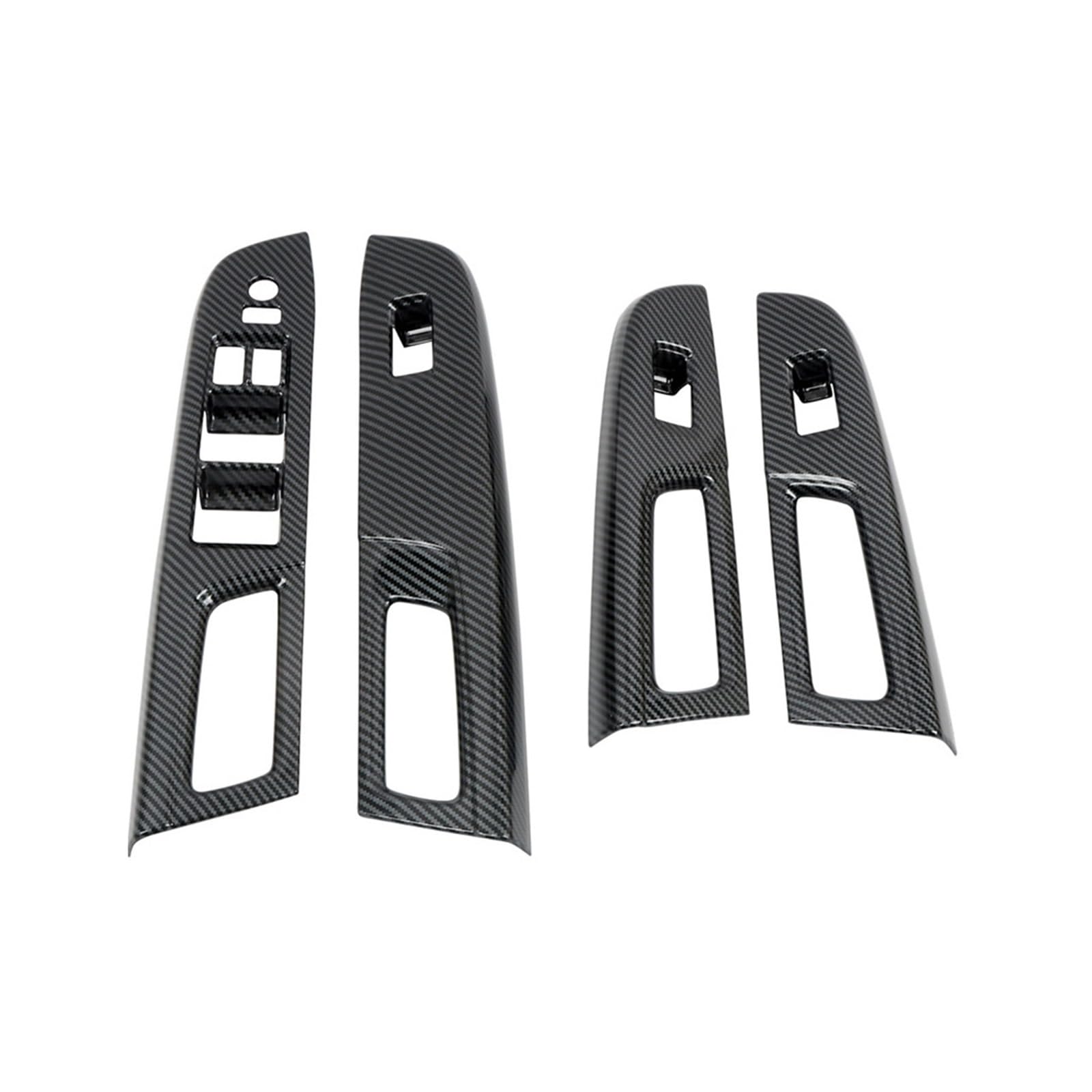 MKVAXR Auto Kohlefaser Fenster Glas Lift Knopf Verkleidung Schalter Abdeckung Tür Armlehne Panel, for Subaru, WRX/WRX STI 2015-2020 RHD Fensterheber-Knopfrahmen von MKVAXR