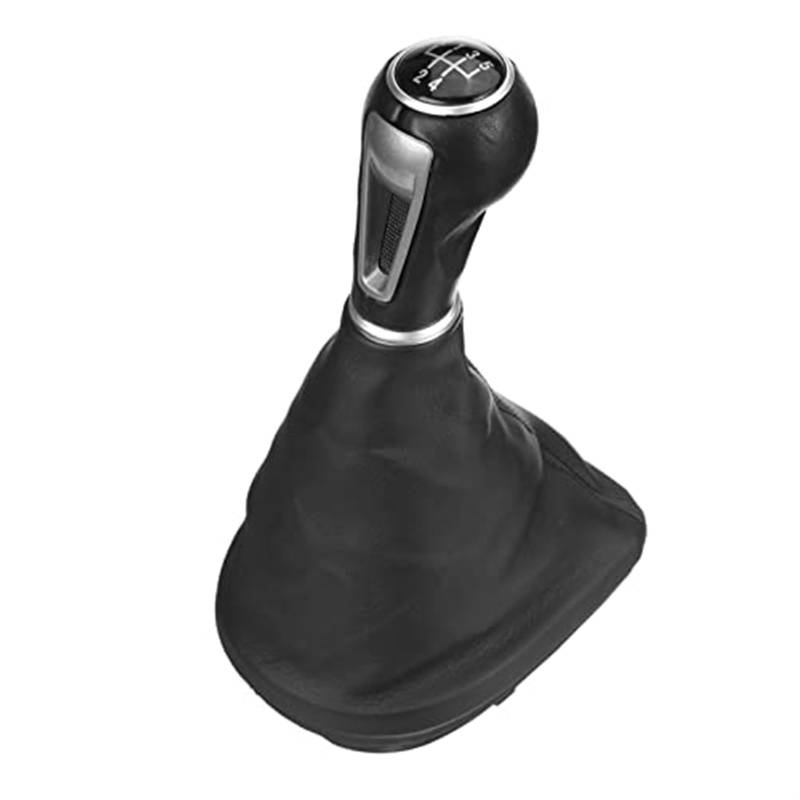 MKVAXR Auto-Schalthebelabdeckung 5 6-Gang-Schaltknaufhebel Schalthebelhebel, for Seat, for Leon II for Too III for Altea XL Schaltknauf Auto Auto-Schalthebelknopf(Black 5 Speed) von MKVAXR