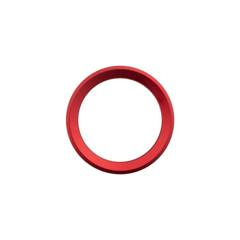 MKVAXR Auto Styling Dekoration Ring Lenkrad Trim Kreis Aufkleber, for, for M3 M5 E36 E46 E60 E90 E92 X1 F48 X3 X5 X6, Auto Aufkleber Verkleidung der Lenkradtasten(Red) von MKVAXR