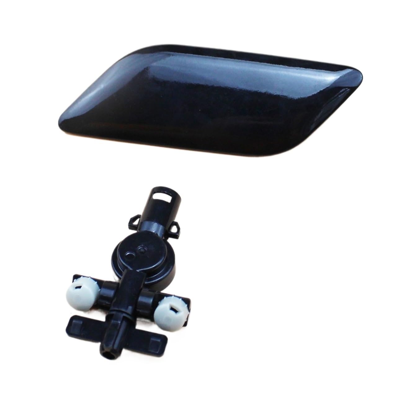 MKVAXR Auto Styling Schwarz Scheinwerfer Waschanlage Düse Jet Deckel Kappe mit Stecker 85045-33060 85044-33070, for Toyota, for Camry 2009-2011 Scheinwerfer-Sprühdüsenabdeckung(Left Side) von MKVAXR