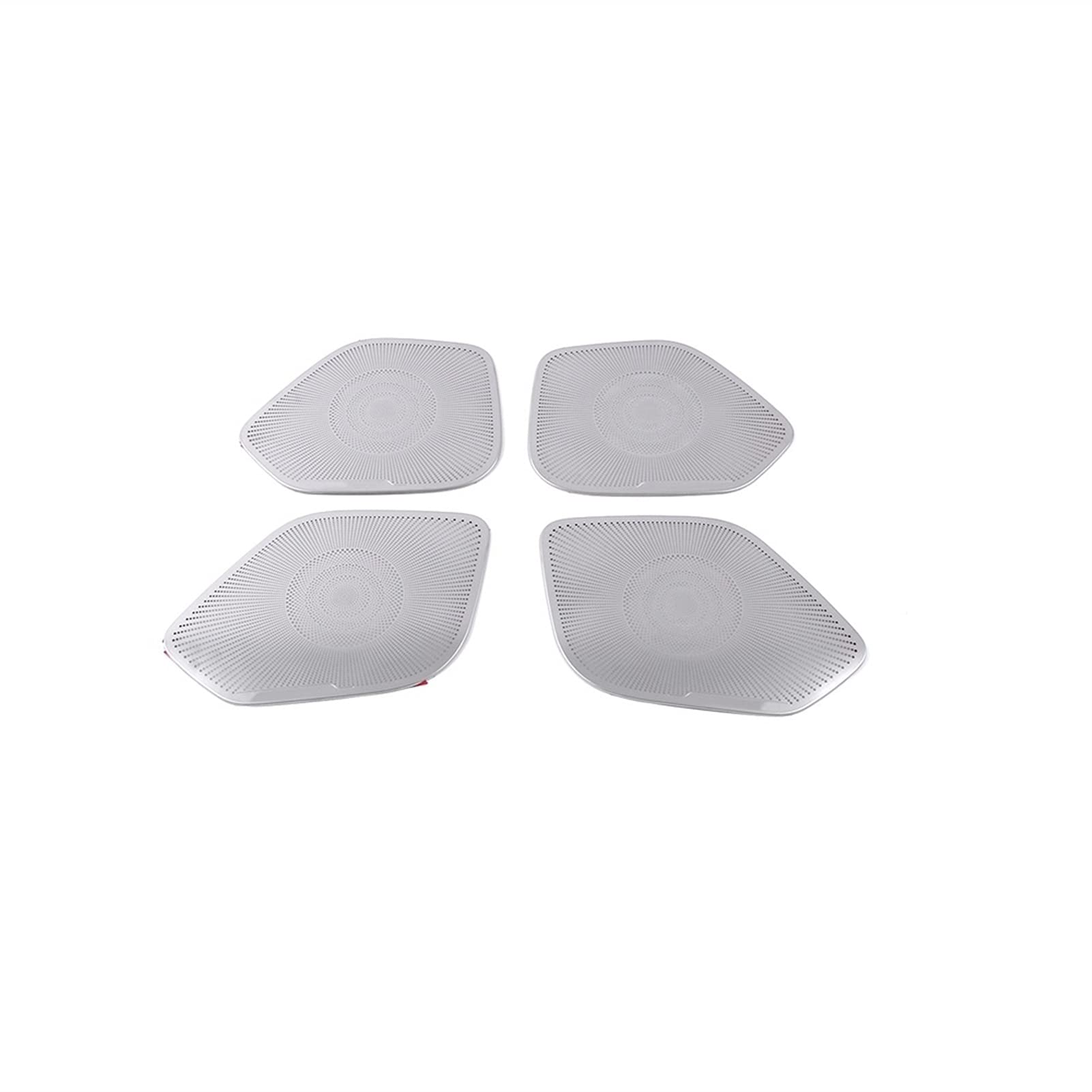 MKVAXR Autolautsprecherabdeckung Edelstahl Türlautsprecher Sound Pad Zierrahmen Aufkleber Innenzubehör, for Peugeot, 2008 P24 2019-2021 Lautsprecher-Dekorationsring(Matte Silver-Logo B) von MKVAXR