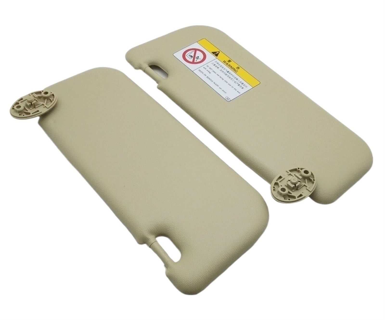 MKVAXR Autozubehör EIN Paar Auto-Sonnenblende mit Make-up-Spiegel, Sonnenblende, Beige, for Toyota, for Corolla 2014–2017, 74320-02B21 74310-02K91 Hakenclips für Sonnenblenden von MKVAXR