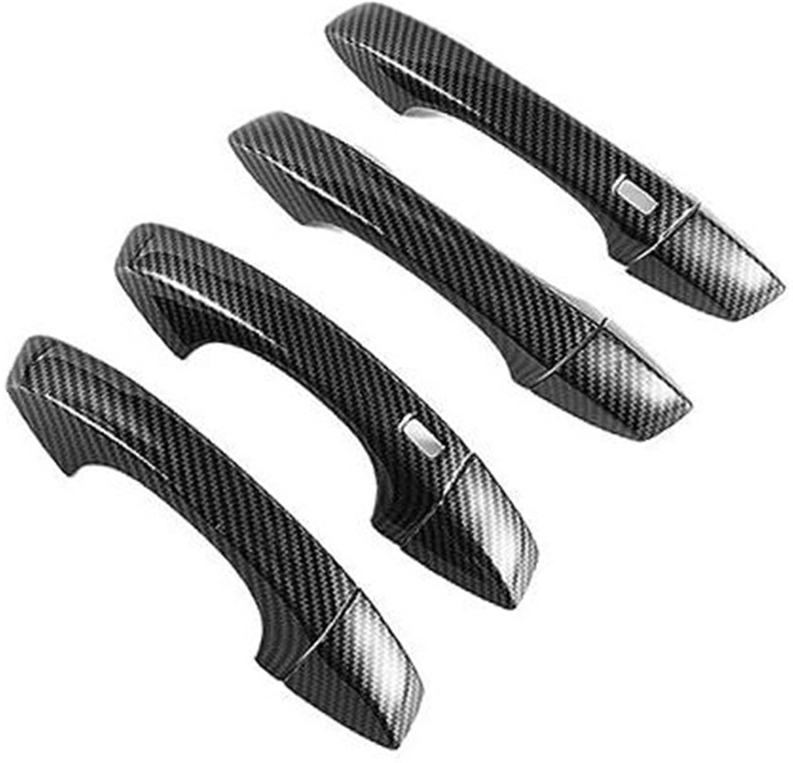 MKVAXR Carbonfaser-Chrom-Auto-Seitentürgriffabdeckung, for VW, for ARTEON, 2017–2020 Autotürgriffabdeckungen(Black Carbon 2 Buttons) von MKVAXR