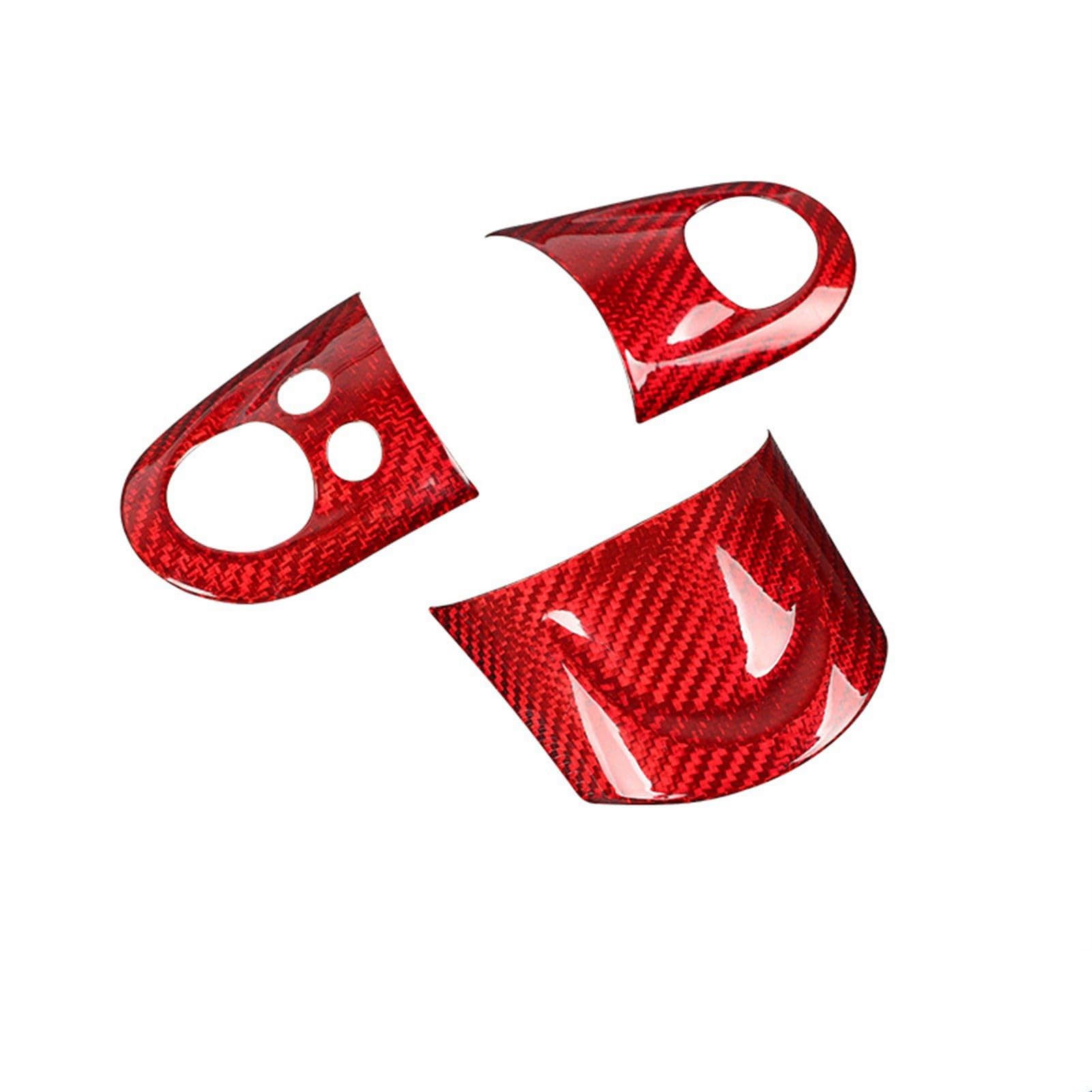 MKVAXR Carbonfaser-Dekorationsabdeckung, Lenkradmodifikationszubehör, Innenausstattung, Auto-Styling, for, for Mini, Cooper R55 R56 R60 Dekorplatte für Lüftungsschlitze(Red Carbon) von MKVAXR