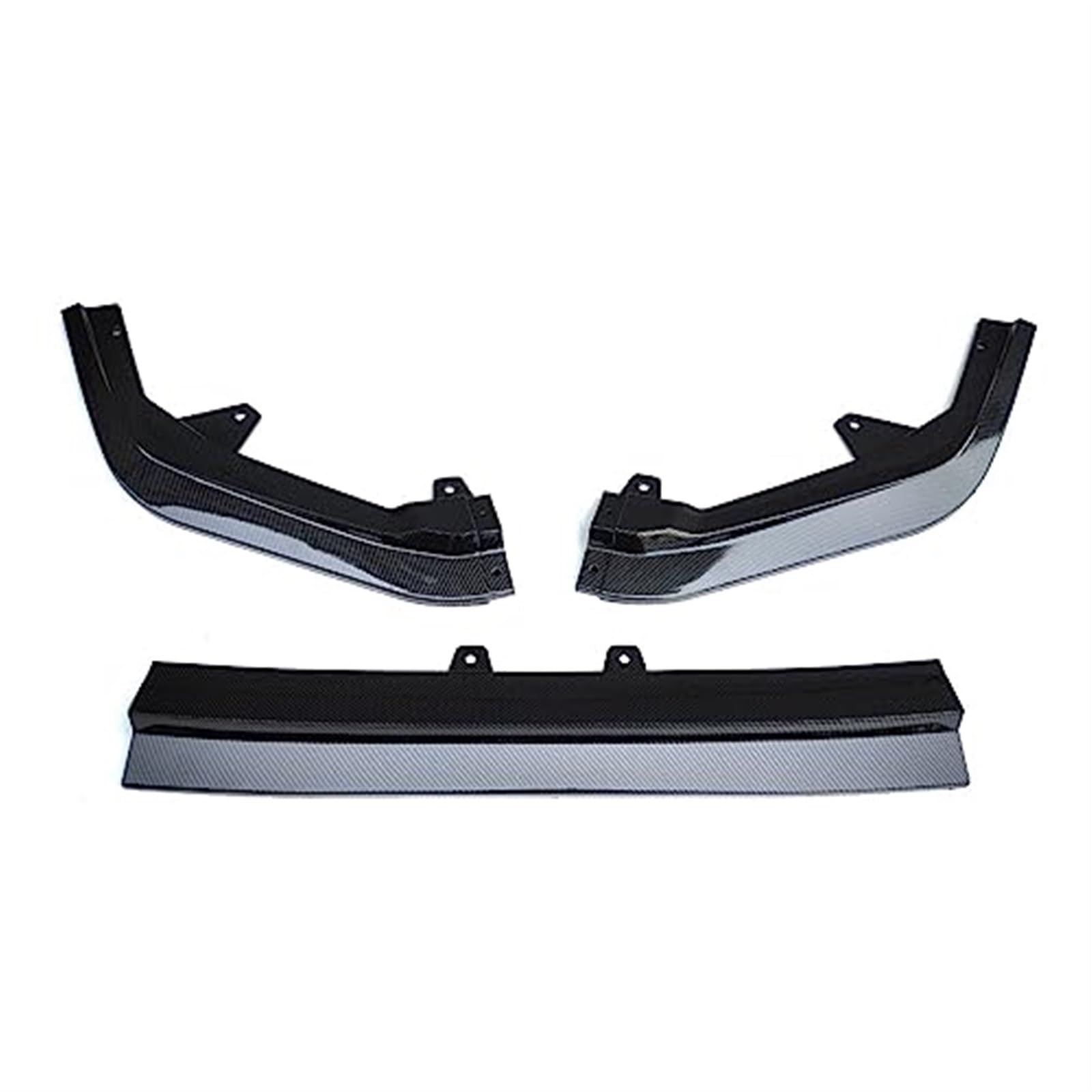 MKVAXR Direkt, for Civic, 2022 2023 11th Gen Frontschürze Lip Spoiler Splitter Deflektor Guards Body Kit Abdeckung Auto Zubehör Front Spoiler Frontspoiler-Kit(Black Carbon Fiber Look) von MKVAXR