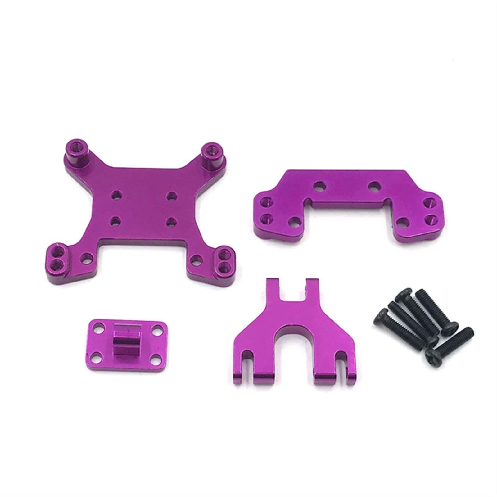 MKVAXR Fernbedienung Auto Metall Upgrade Modifizierte Teile Vorne Und Hinten Stoßdämpfer, for WLtoys, 1/12 124016 124018 RC-Aufhängungsdomstrebe(Purple) von MKVAXR