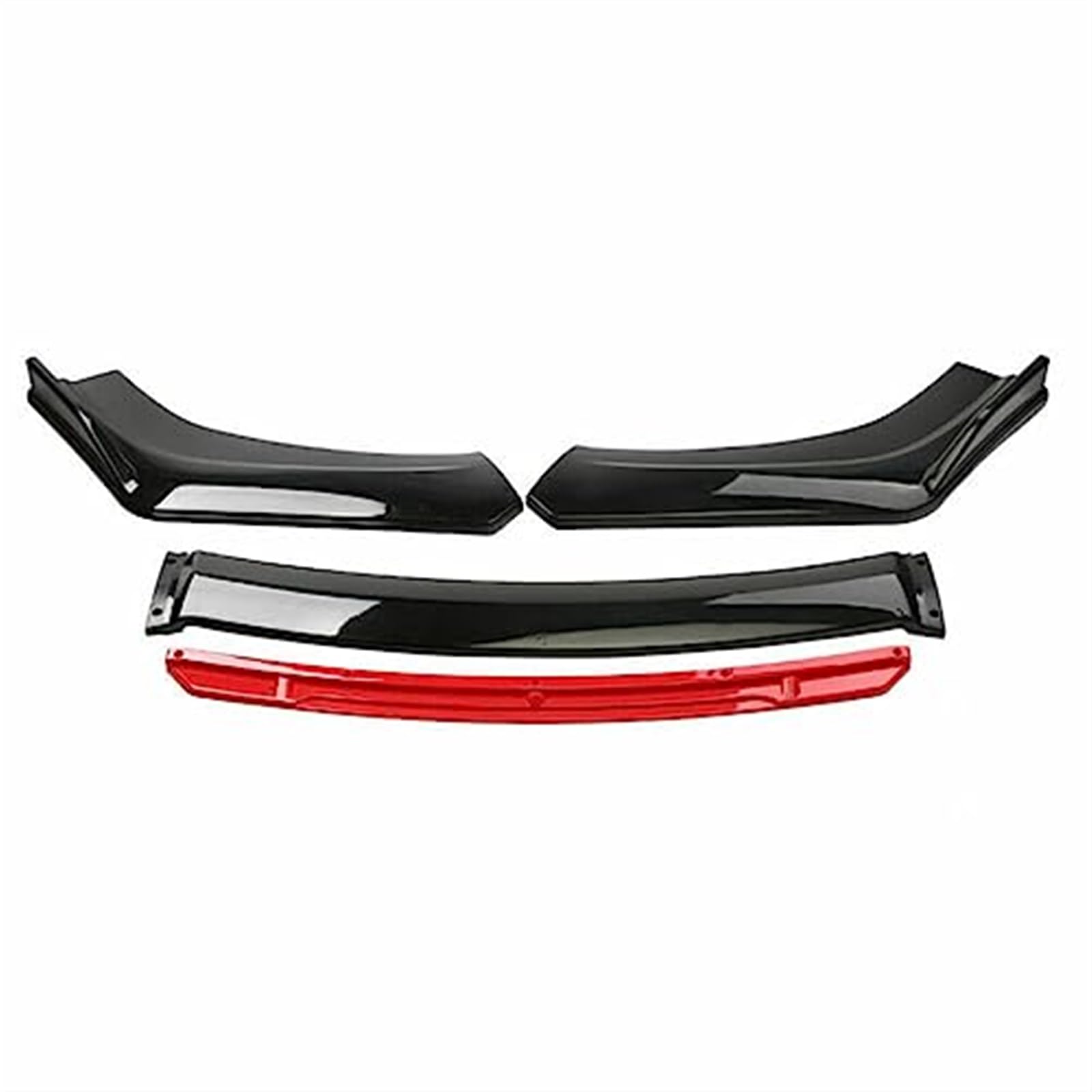 MKVAXR Frontstoßstangenlippenspoiler Seitensplitter Diffusor Body Kit Schutzabweiser, for Nissan, Sentra 2016 2017 2018 2019 Autozubehör Frontspoiler Frontspoiler-Kit(Black Black Red) von MKVAXR