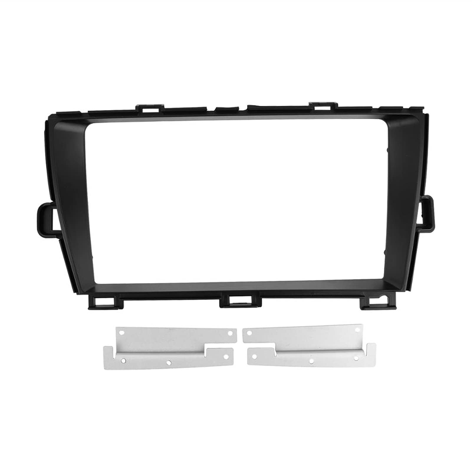 MKVAXR LHD 9-Zoll-Autoradio-Blende, Stereo-Panel, Audio-Refit-Installation, Surround-Zierrahmen, Armaturenbrett-Set, Armaturenbrett-Abdeckung, for Toyota, Prius 2010 Stereo-Blendenabdeckung(LHD Black) von MKVAXR