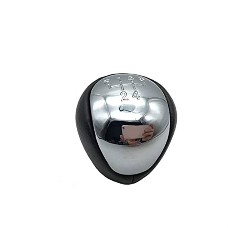 MKVAXR Manueller Schalthebel, 5- und 6-Gang-Schaltknauf, Schalthebelkopf, Handball for IX35 2012-2016, Auto-Schalthebel Auto-Schalthebelknopf(Black Chrome 5speed) von MKVAXR