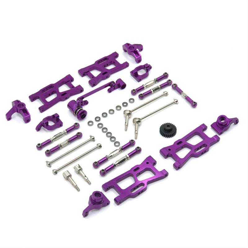 MKVAXR Metall Kit WLToys144001 124016 124017 124018 124019 Fernbedienung Auto 1/12 1/14 RC Auto Teile RC-Aufhängungsdomstrebe(Purple) von MKVAXR