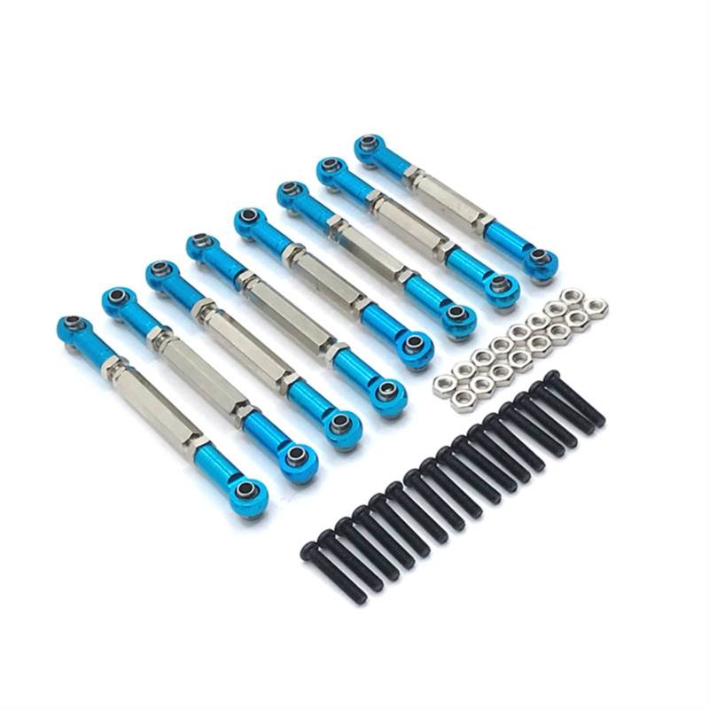 MKVAXR Metall Zugstange Spurstange, for WPL C14 C24 B24 B14 MN D90 D91 MN-90 MN-91 RC Auto RC-Aufhängungsdomstrebe(Blue) von MKVAXR