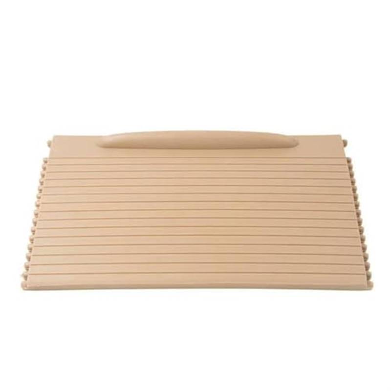 MKVAXR Mittelkonsolen-Rollo, for Porsche, for Cayenne, 2003-2010, Schiebeladenabdeckung for die vordere Mittelkonsole Schieberollo-Abdeckung(BEIGE) von MKVAXR