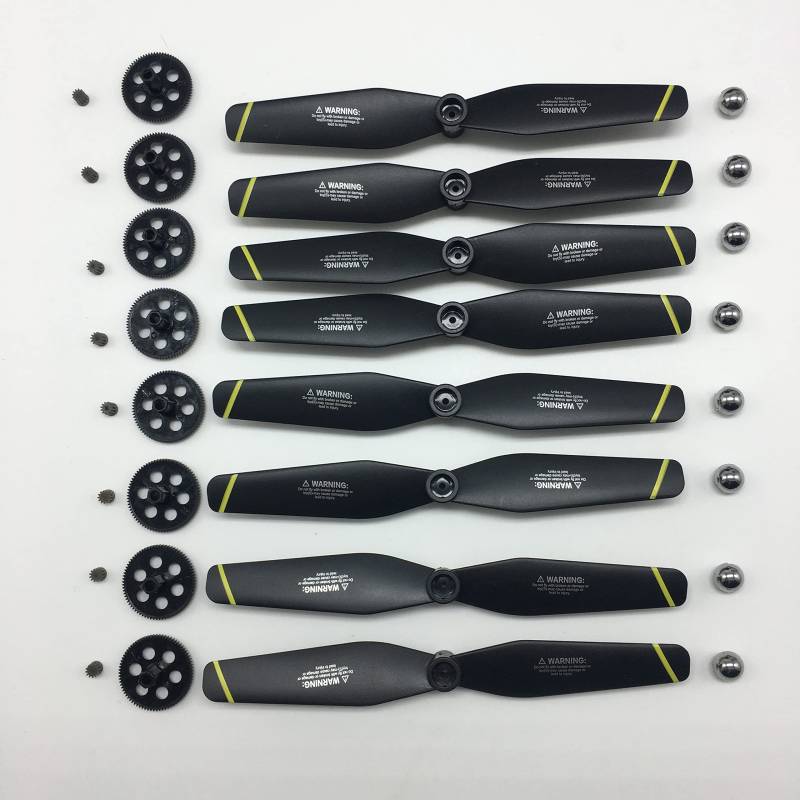 MKVAXR Motoren Motoren Lager Klingen Getriebe Propellerschutz schützen, for SG700 Rc Drone Ersatzteile Drohnen-Propeller-Set(Dark Grey) von MKVAXR